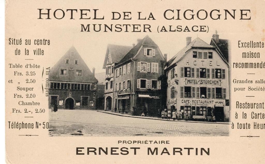 Hotel Restaurant La Cigogne Мюнстер Экстерьер фото